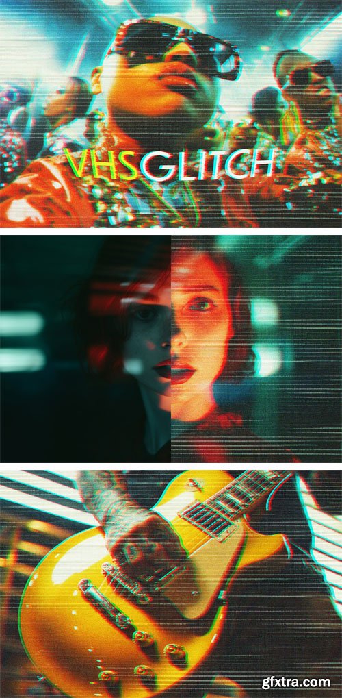 Retro VHS Glitch Monitor Effect for Photoshop Retro VHS Glitch Monitor Effect for Photoshop