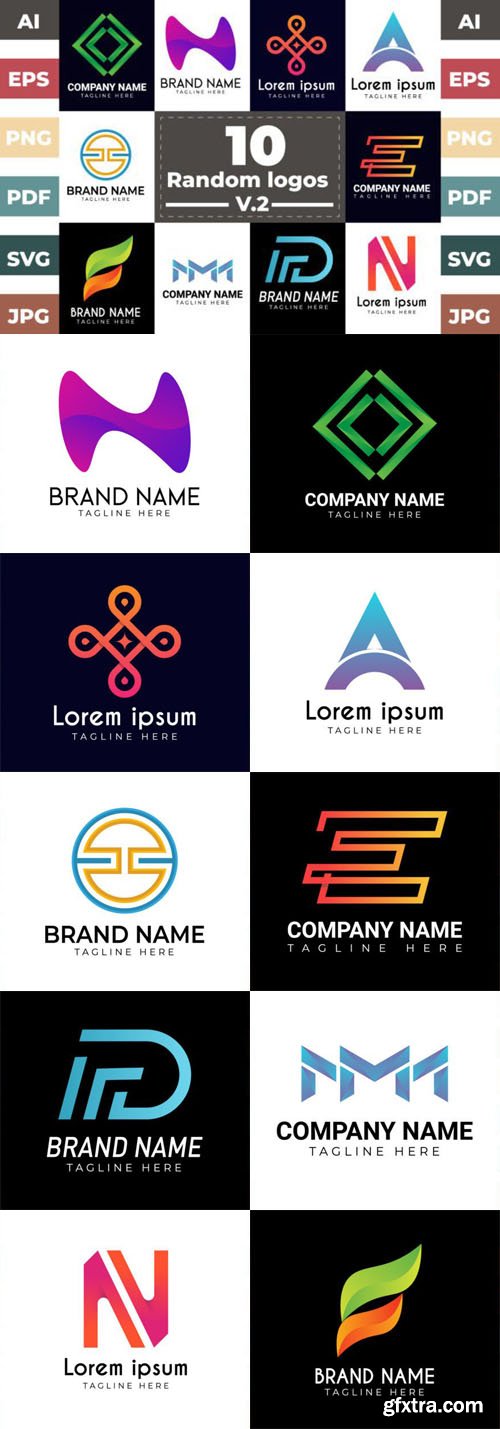10 Random Logos Vector Design Templates 10 Random Logos Vector Design Templates