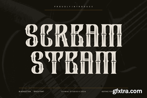 Scream Steam - Blackletter & Gothic Font FTSFAZC Scream Steam - Blackletter & Gothic Font FTSFAZC