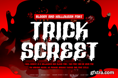 Trick Screet - Bloody & Halloween Font HLJNK8J Trick Screet - Bloody & Halloween Font HLJNK8J