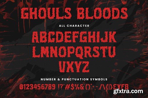Ghouls Bloods - Dripping Font GHBRPFM Ghouls Bloods - Dripping Font GHBRPFM