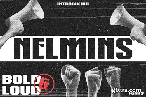 Nelmins - Bold and Loud Fonts EKW8BED Nelmins - Bold and Loud Fonts EKW8BED