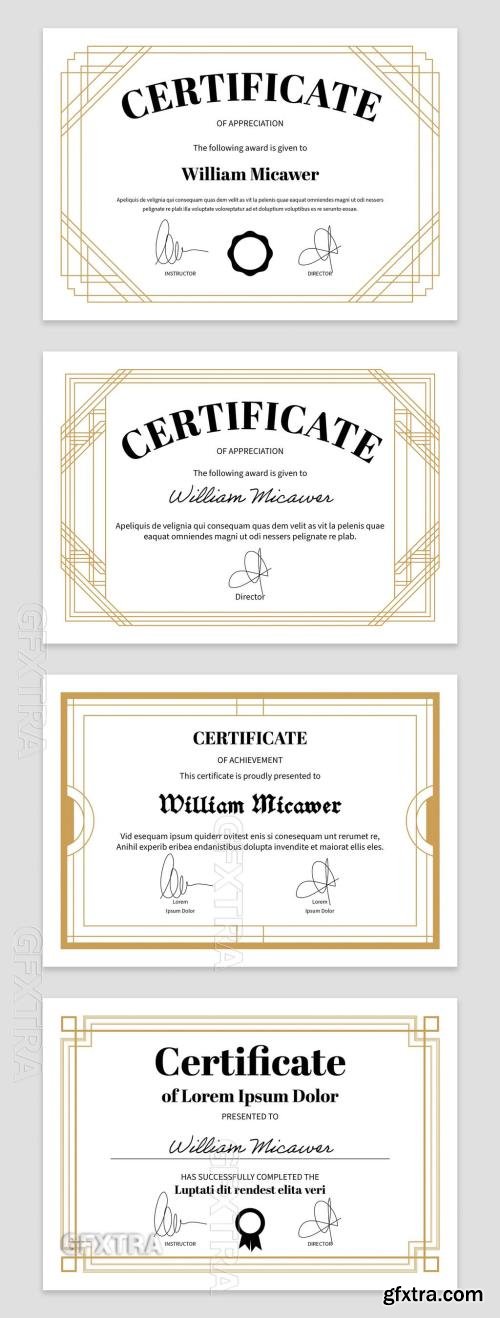 Set of Certificates with Art Deco Frames 766946498 Set of Certificates with Art Deco Frames 766946498