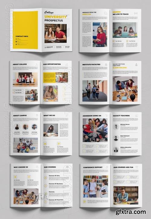 College University Prospectus Layout Design Template 767334154