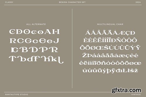 Benira Vintage Classy Serif Font 9T5R6GX Benira Vintage Classy Serif Font 9T5R6GX