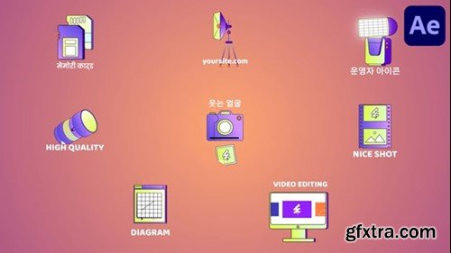 Videohive Camera Filming Icons And Titles for After Effects 54667528 Videohive Camera Filming Icons And Titles for After Effects 54667528