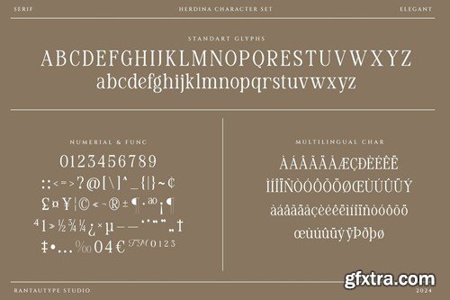 Herdina Classy Serif Font NL6PB2R Herdina Classy Serif Font NL6PB2R