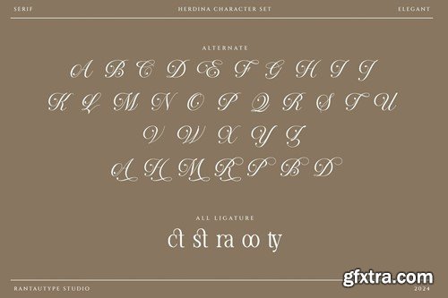 Herdina Classy Serif Font NL6PB2R Herdina Classy Serif Font NL6PB2R