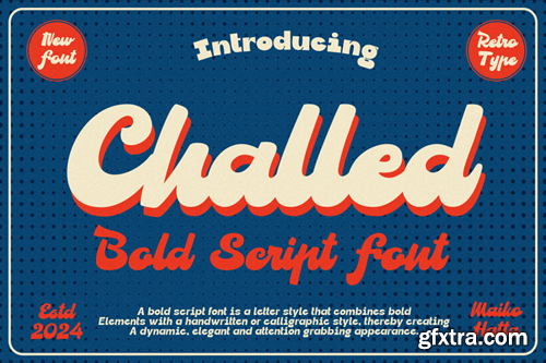 Challed - Bold Script Font QCYX83X Challed - Bold Script Font QCYX83X
