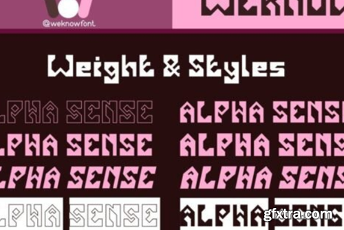Alpha Sense Font Alpha Sense Font