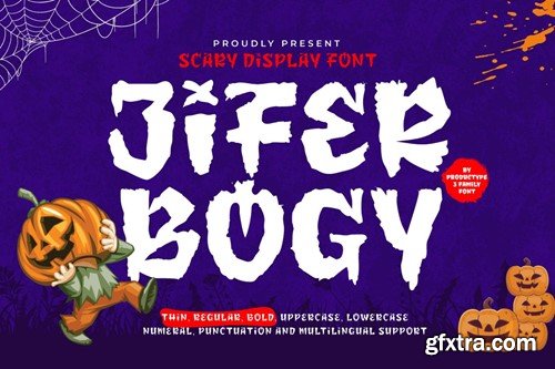 Jifer Bogy - Halloween Display Font GEL877E Jifer Bogy - Halloween Display Font GEL877E