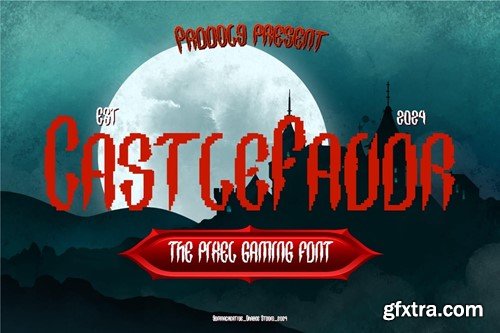Castlefavor - Pixel Gaming Font FLC5YDX Castlefavor - Pixel Gaming Font FLC5YDX