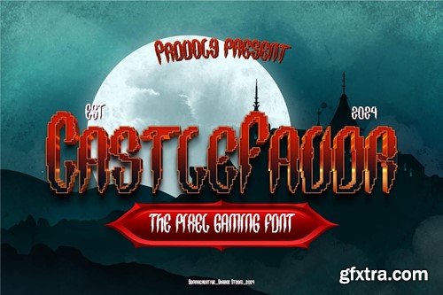Castlefavor - Pixel Gaming Font FLC5YDX Castlefavor - Pixel Gaming Font FLC5YDX