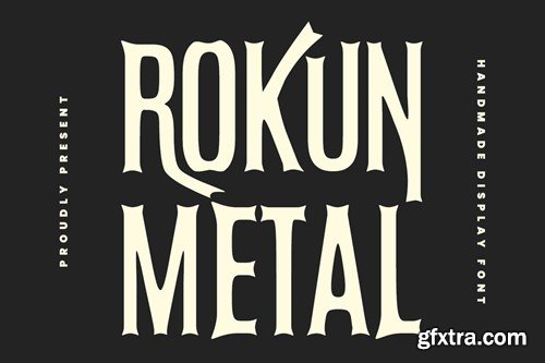 Rokun Metal Display Font MZ4MVHZ Rokun Metal Display Font MZ4MVHZ