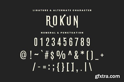Rokun Metal Display Font MZ4MVHZ Rokun Metal Display Font MZ4MVHZ