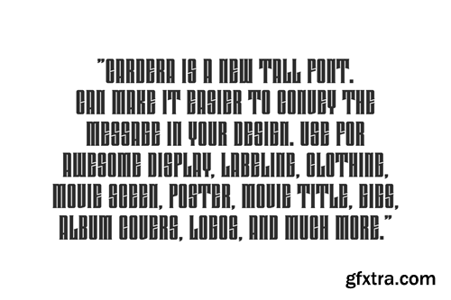 Cardera - Tall Font 85GY4PQ Cardera - Tall Font 85GY4PQ