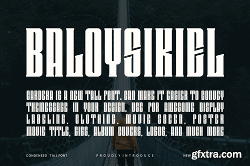 Cardera - Tall Font 85GY4PQ Cardera - Tall Font 85GY4PQ