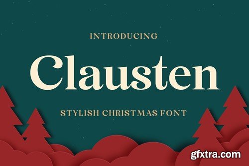 Clausten - Stylish Christmas Font VVDU8PB Clausten - Stylish Christmas Font VVDU8PB