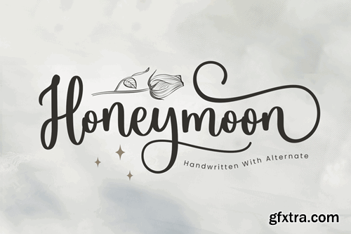 Honeymoon - Wedding Font 27LTG3S Honeymoon - Wedding Font 27LTG3S