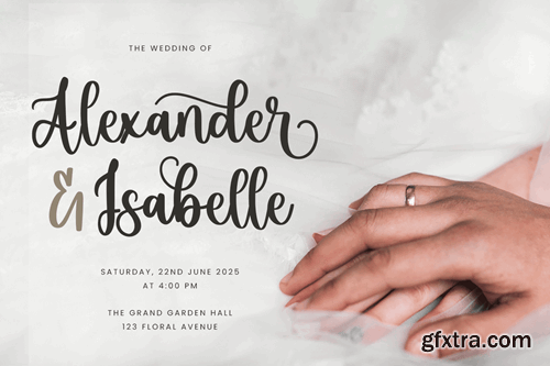 Honeymoon - Wedding Font 27LTG3S Honeymoon - Wedding Font 27LTG3S