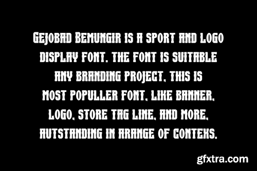 Gejobad Bemungir - Sport Athletics Font NB8GH24 Gejobad Bemungir - Sport Athletics Font NB8GH24