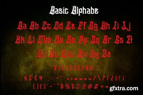 Slithevran - Display Blackletter Font MJWP42X