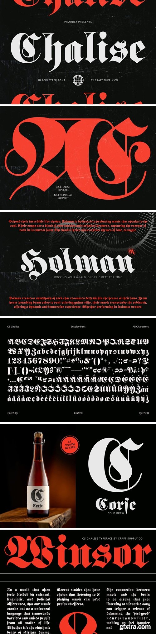 CM - CS Chalise &ndash; Blackletter Font 281335172
