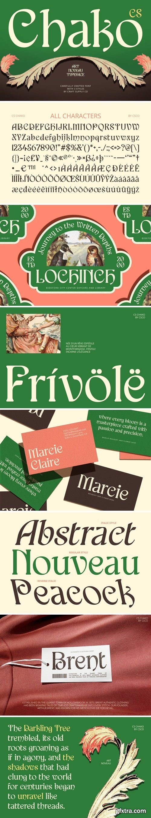 CM - CS Chako &ndash; Art Nouveau Font 283771658