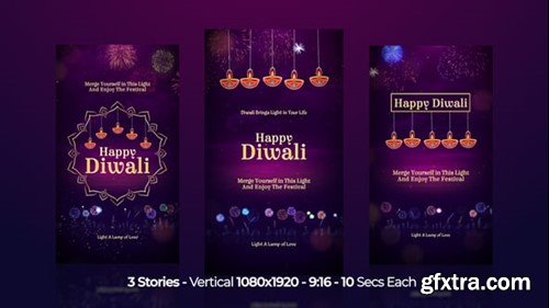 Videohive Happy Diwali Wishes Instagram Stories 54855374