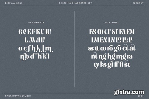 Rastenia Display Sans Font BR43R92