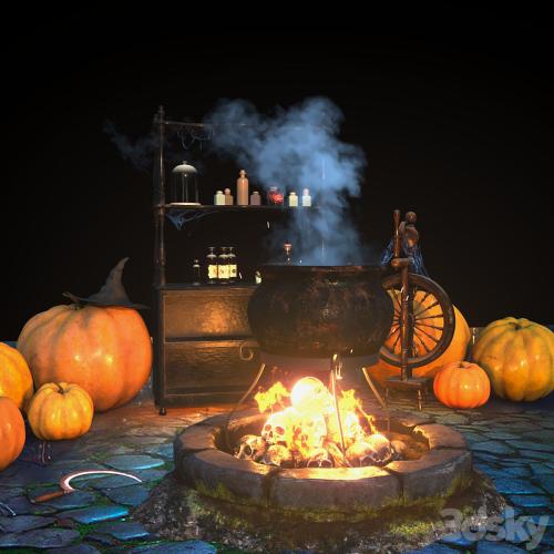 Halloween decor set (max, ue4, unity)
