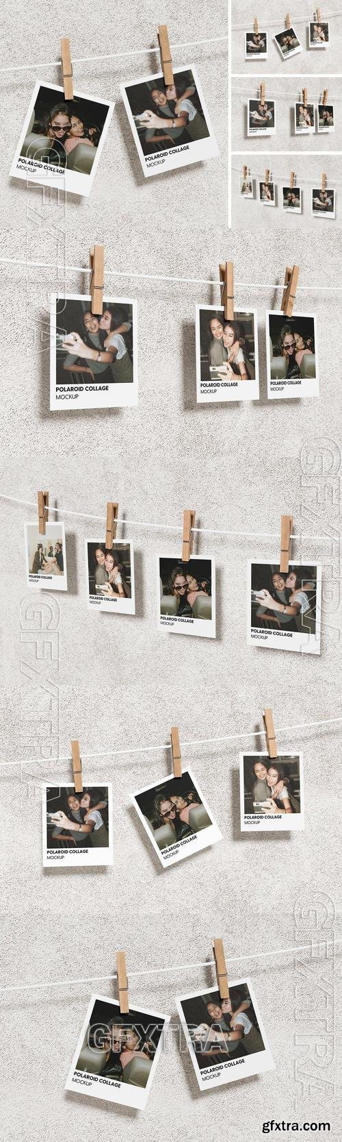 Polaroid Collage Mockup 8QHPMHP Polaroid Collage Mockup 8QHPMHP