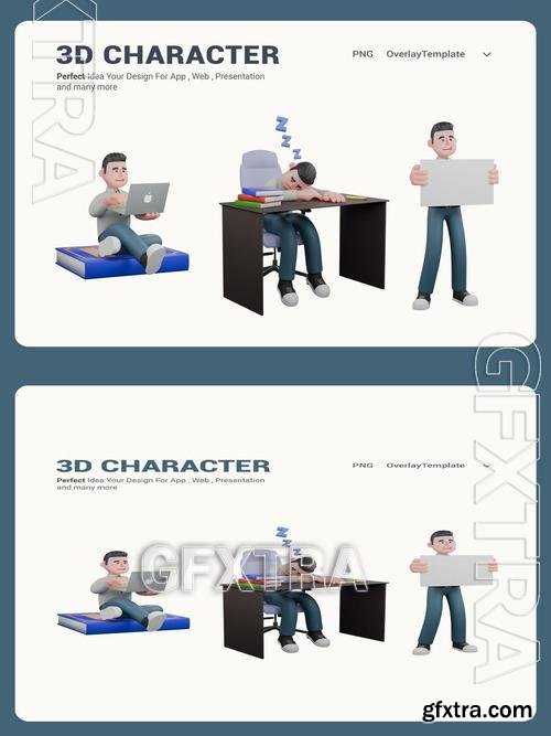 High Quality Writer 3D Cartoon Character DDEZ66Y High Quality Writer 3D Cartoon Character DDEZ66Y