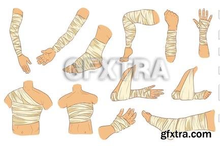 Bandaged Body Parts Set HJUE83P Bandaged Body Parts Set HJUE83P