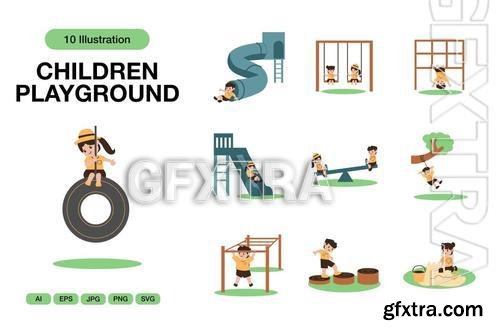 Children Playground Illustrations XUCRXLQ Children Playground Illustrations XUCRXLQ