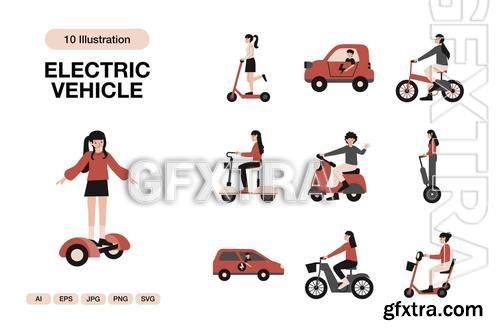 Electric Vehicle Illustrations DCMZVA9 Electric Vehicle Illustrations DCMZVA9