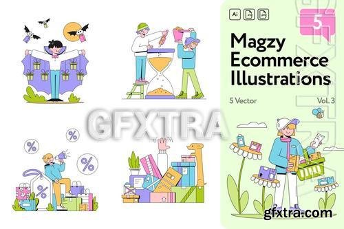 Magzy Ecommerce, Shopping Illustrations Vol.3 LLKSW2E Magzy Ecommerce, Shopping Illustrations Vol.3 LLKSW2E