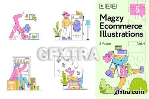 Magzy Ecommerce, Shopping Illustrations Vol.4 6P28ZSR Magzy Ecommerce, Shopping Illustrations Vol.4 6P28ZSR