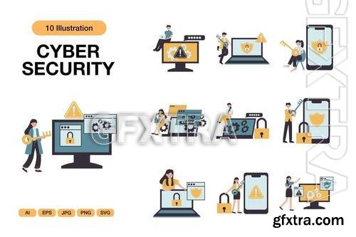 Cyber Security Illustrations 5ZQS7J4 Cyber Security Illustrations 5ZQS7J4