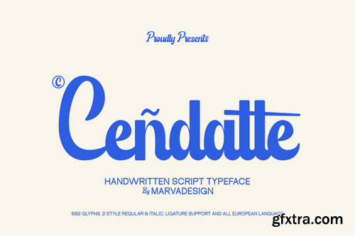 Cendatte - Script Font Cendatte - Script Font