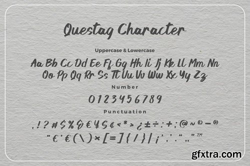 Questag - Brush Script Font XUYEFQ4 Questag - Brush Script Font XUYEFQ4