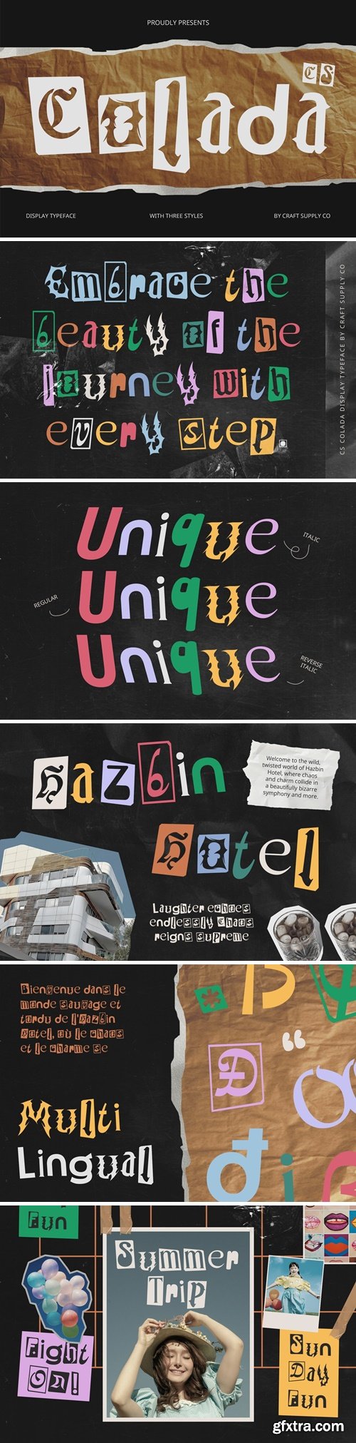 CM - CS Colada &ndash; Collage Font 285840589