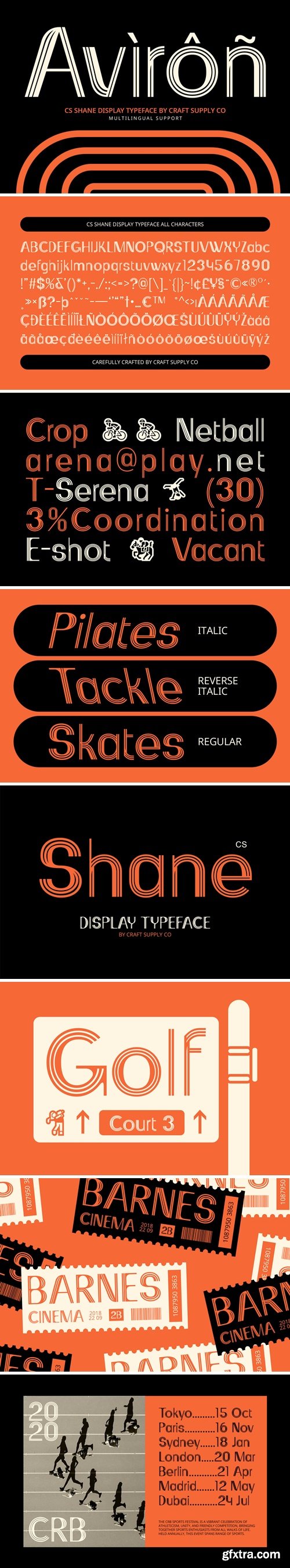 CS Shane &ndash; Stripe Font