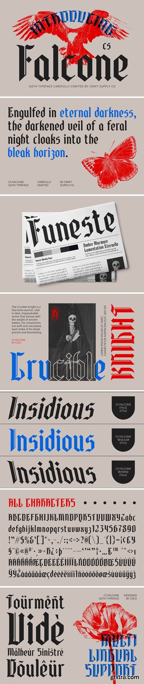 CM - Falcone &ndash; Gothic Font 285846010