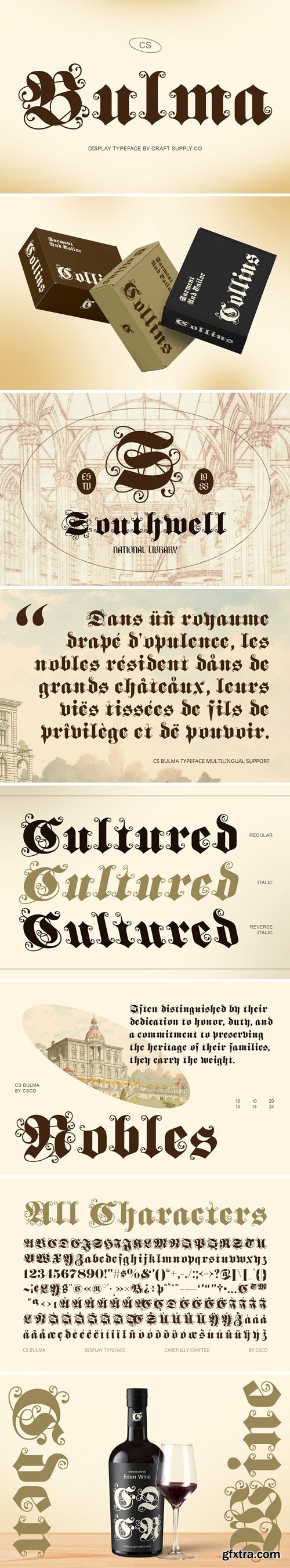 CM - Bulma &ndash; Blackletter Font 287602187