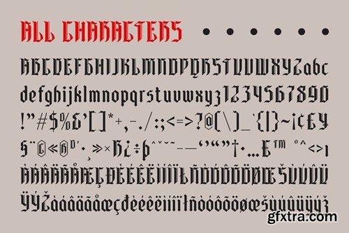 Falcone – Gothic Font Z96557Z Falcone – Gothic Font Z96557Z