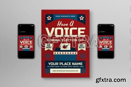 Red Retro Election Day Flyer F6VN4JP