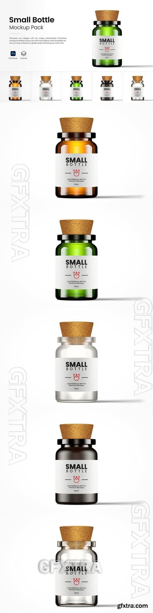 Small Bottle Mockup Pack With Cork WHKAYRP Small Bottle Mockup Pack With Cork WHKAYRP