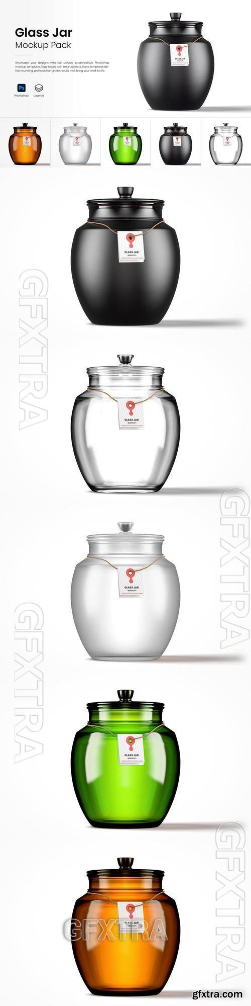 Glass Jar Mockup Pack With Glass Lid FLYSF52 Glass Jar Mockup Pack With Glass Lid FLYSF52