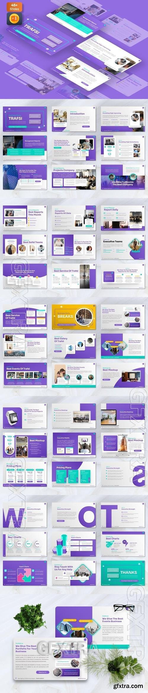 Trafsi - Annual Report Powerpoint Template 6PU7VJE
